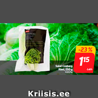 Allahindlus - Salat Cosberg Rimi, 250 g