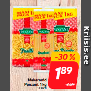 Скидка - Макароны Panzani, 1 кг