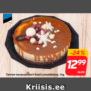 Allahindlus - Talvine toorjuustutort Eesti Leivatööstus, 1 kg