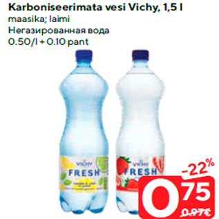 Allahindlus - Karboniseerimata vesi Vichy, 1,5 l