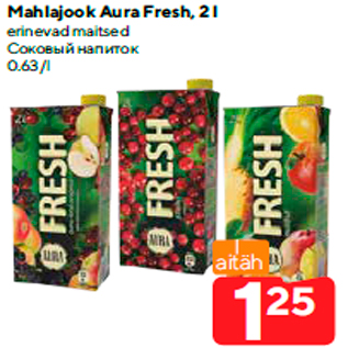 Allahindlus - Mahlajook Aura Fresh, 2 l