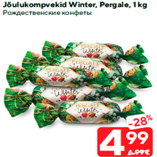 Allahindlus - Jõulukompvekid Winter, Pergale, 1 kg