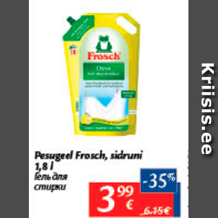 Allahindlus - Pesugeel Frosch, sidruni 1,8 l