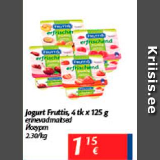 Allahindlus - Jogurt Fruttis, 4 tk x 125 g
