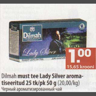 Allahindlus - Dilmah must tee Lady Silver aromatiseeritud