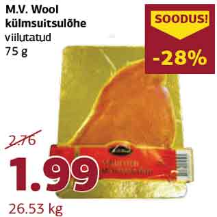 Allahindlus - M.V. Wool külmsuitsulõhe