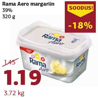 Allahindlus - Rama Aero margariin 39% 320 g