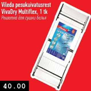 Allahindlus - Vileda pesukuivatusrest VivaDru Multiflex, 1 tk