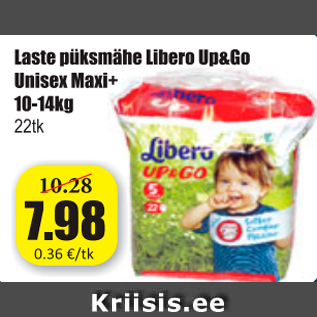 Allahindlus - Laste püksmähe Libero Up&Go