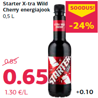 Allahindlus - Starter X-tra Wild Cherry energiajook 0,5 L