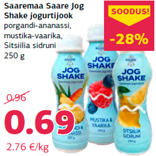 Allahindlus - Saaremaa Saare Jog Shake jogurtijook