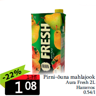 Allahindlus - Pirni-õuna mahlajook Aura Fresh 2L