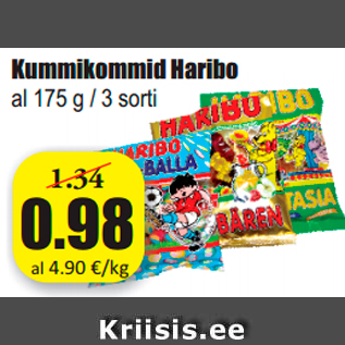 Allahindlus - Kummikommid Haribo