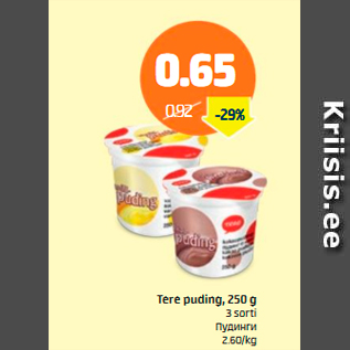 Allahindlus - Tere puding, 250 g