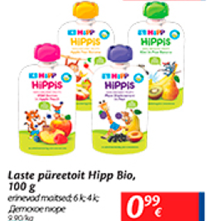 Allahindlus - Laste püreetoit Hipp Bio, 100 g