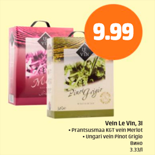 Allahindlus - Vein Le Vin, 3 l