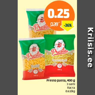 Allahindlus - Presto pasta, 400 g