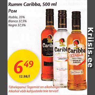 Allahindlus - Rumm Caribba, 500 ml