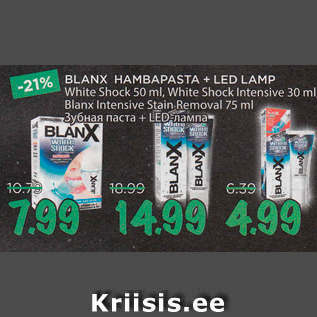 Allahindlus - BLANX HAMBAPASTA + LED LAMP