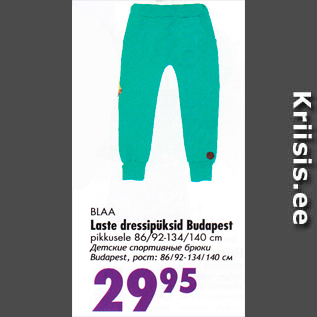 Скидка - Детские спортивные брюки Budapest
