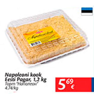 Allahindlus - Napoleoni kook Eesti Pagar, 1,2 kg