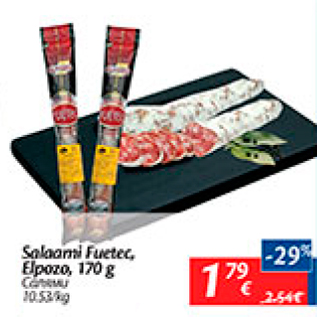 Allahindlus - Salaami Fuetec, Elpazo, 170 g