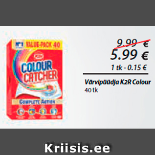 Allahindlus - Värvipüüdja K2R Colour 40 tk