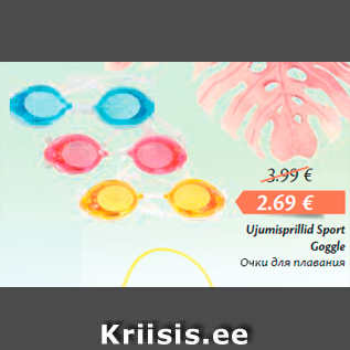 Allahindlus - Ujumisprillid Sport Goggle