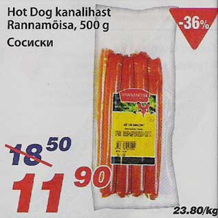 Allahindlus - Hot Dog kanalihast Rannamõisa