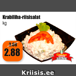 Allahindlus - Krabiliha-riisisalat kg