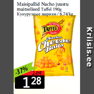 Allahindlus - Maisipallid Nacho juustu maitselised Taffel 190g