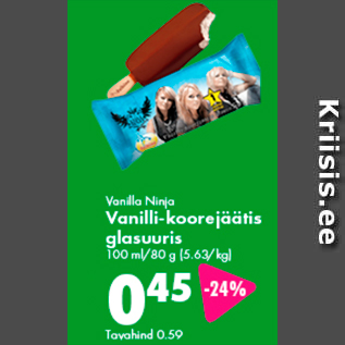 Allahindlus - Vanilla Ninja Vanilli-koorejäätis gjasuuris 100 ml /80 g