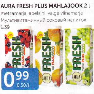 Allahindlus - AURA FRESH PLUS MAHLAJOOK 2 L