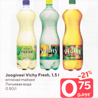 Allahindlus - Joogivesi Vichy Fresh, 1,5 l