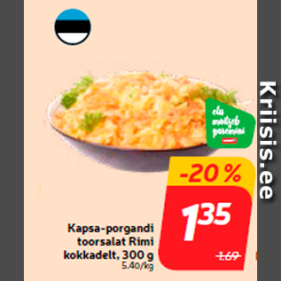 Allahindlus - Kapsa-porgandi toorsalat Rimi kokkadelt, 300 g