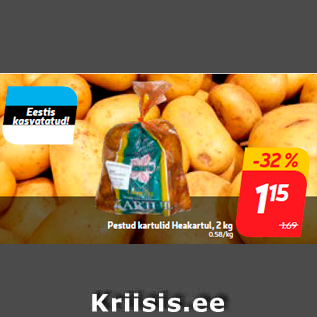 Allahindlus - Pestud kartulid Heakartul, 2 kg