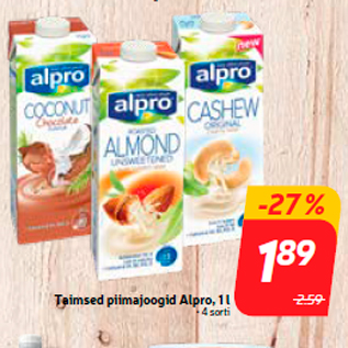 Скидка - Овощной напиток молочный Alpro, 1 л