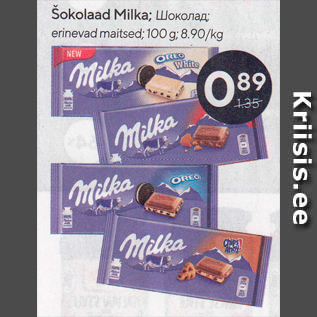 Allahindlus - Šokolaad Milka