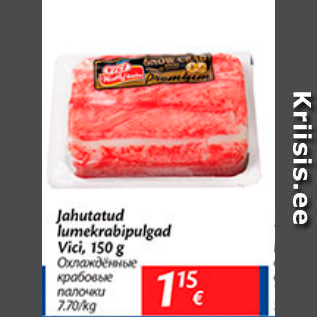 Allahindlus - Jahutatud lumekrabipulgad Vici, 150 g