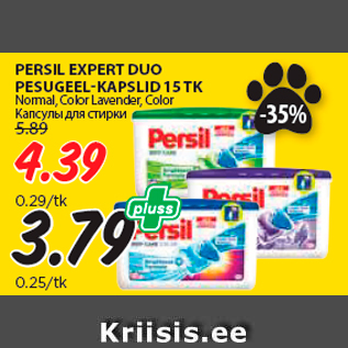 Allahindlus - PERSIL EXPERT DUO PESUGEEL-KAPSLID 15 TK