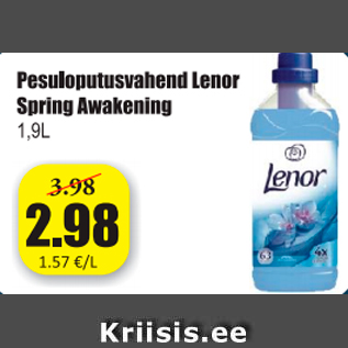 Скидка - Средство для полоскания белья Lenor Spring Awakening 1.9 л