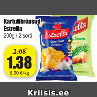 Скидка - Картофельные чипсы Estrella
