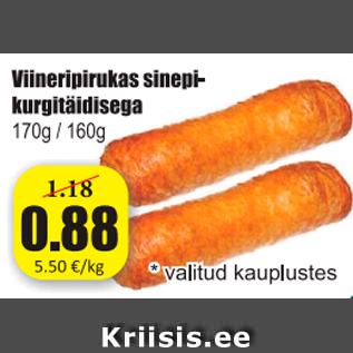 Allahindlus - Viineripirukas sinepikurgitäidisega