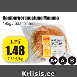 Allahindlus - Hamburger juustuga Mamma