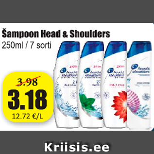 Allahindlus - Šampoon Head & Shoulders