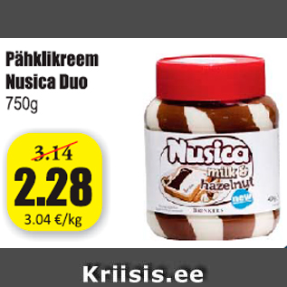 Allahindlus - Pähklikreem Nusica Duo 750 g