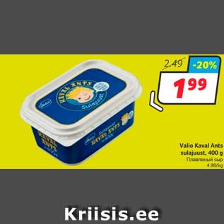 Allahindlus - Valio Kaval Ants sulajuust, 400 g