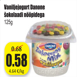 Allahindlus - Vaniljejogurt Danone šokolaadi nööpidega