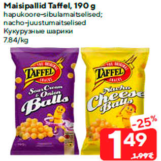 Allahindlus - Maisipallid Taffel, 190 g