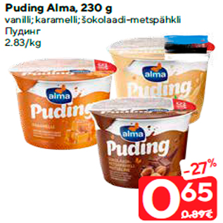 Allahindlus - Puding Alma, 230 g